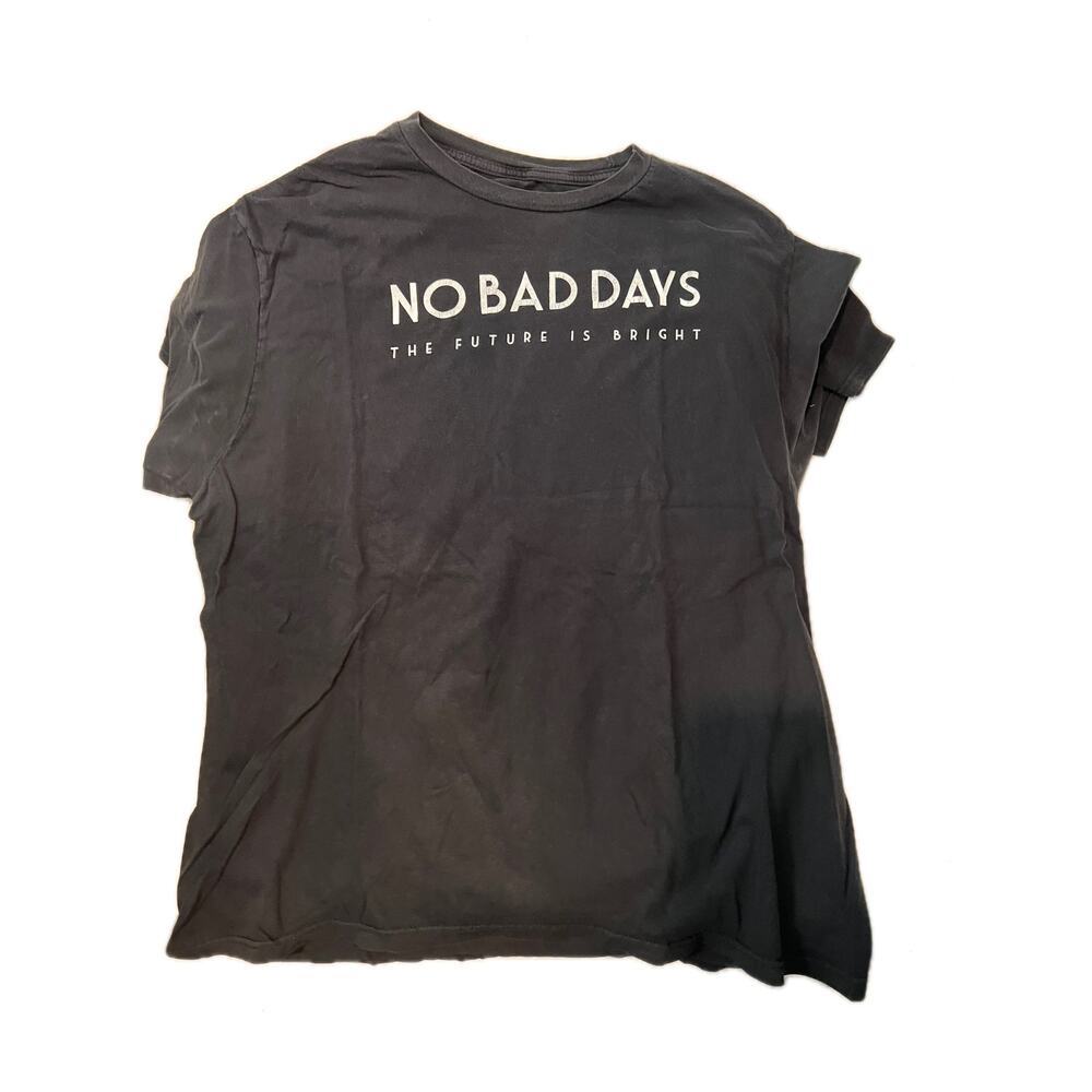 No Bad Days The Future is Bright Black Passport Tee Mens XL